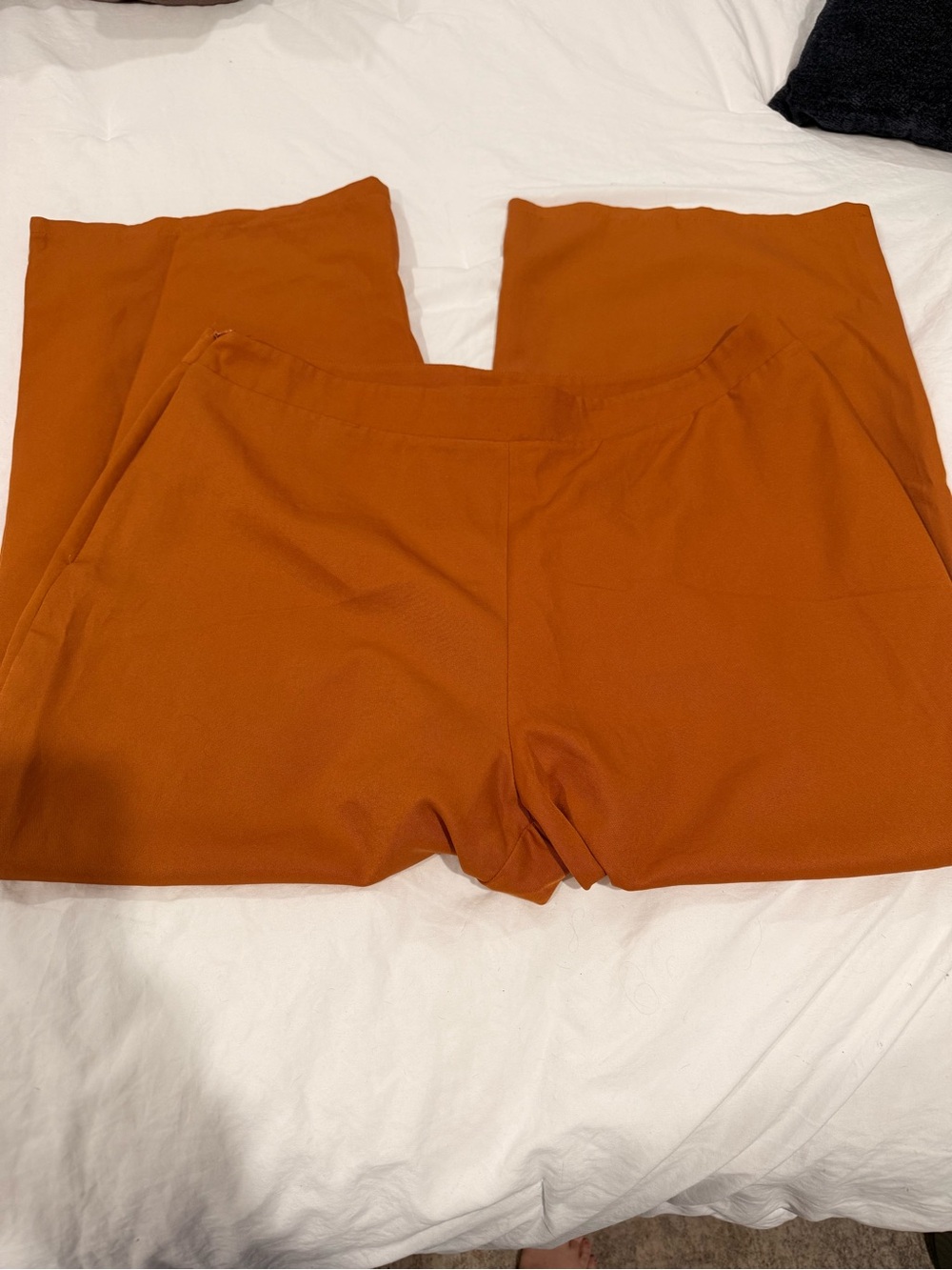 Rust Orange Wide Leg Pants